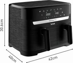 Tefal EY901N10 Dual Easy Fry Essential - Airfryer - 2700W - 8,3L - Zwart — thumbnail 8
