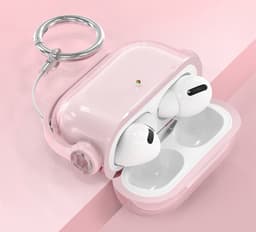 Ainy - PRO Case met sleutelhanger roze - Geschikt voor Apple Airpods Pro 2 / Pro 1 | case met keycord | schokbestendig | Uitsparing voor oplaadpoort & draadloos opladen ondersteund | cadeau voor haar — thumbnail 4