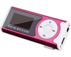 CHPN - MP3-speler - Muziekspeler - Recorder - Met zaklamp - Excl SD kaart (max 32GB) - Roze - Onderweg muziek luisteren - MP3 player