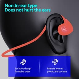 Lexium Bone Conduction Headphone - Sporthoofdtelefoon - Koptelefoon voor Sport - Open Ear Koptelefoon - Sport Koptelefoon — thumbnail 5