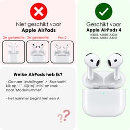 Hoes - Geschikt voor Apple AirPods 4 - Siliconen Hoesje met Clip - Silicone Case Cover - Lila — thumbnail 2