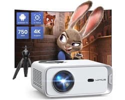 5G WiFi Bluetooth Beamer - 15.000 lumen Full HD 1080P Projector met 4K Ondersteuning en 4P/4D Correctie