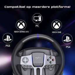 PXN - V9 Gen 2 - Race Stuur - Met Pedalen en Shifter - 270/900°- Game Stuur - Geschikt voor PS4 - Xbox One - PC - Xbox Series X|S - PS3 - Met App — thumbnail 3