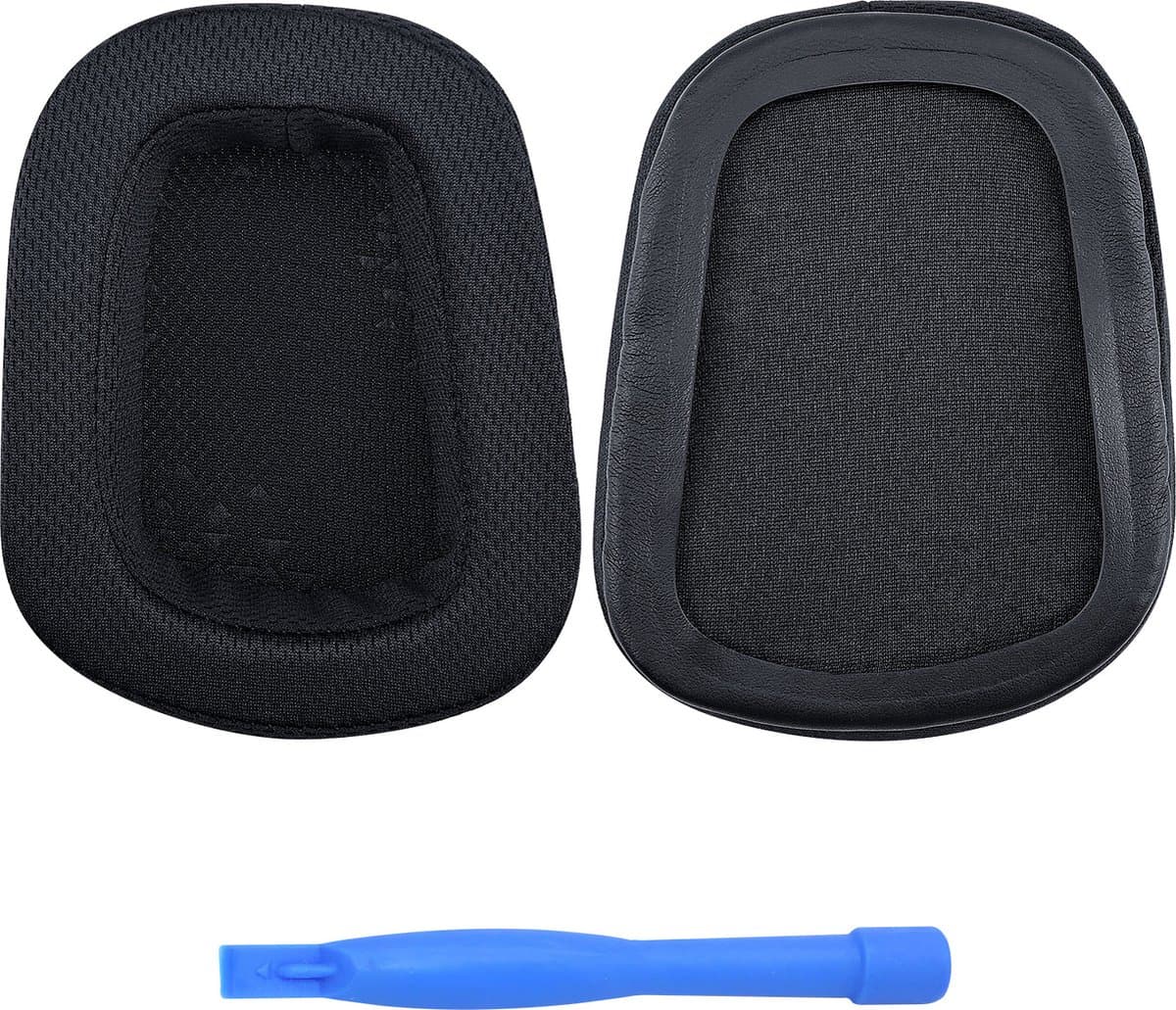 Vervangende Oorkussens voor Logitech G35, G230, G231, G233, G332, G430, G431, G432, G433, G533, G633, G633S, G635, G930, G933, G933S, G935 Hoofdtelefoon van MMOBIEL – Mesh Fabric Oorkussens – Zwart — afbeelding 1