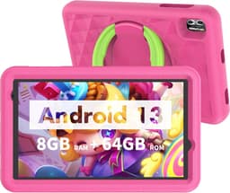 Elementkey Ai-Kids Pro - 8 Inch Kindertablet Android 13, 128GB - 8GB ram - Opslag en Schokbestendige Behuizing Kinderen - Roze — thumbnail 1