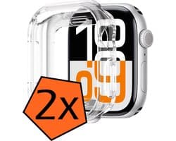 Hoesje Geschikt voor Apple Watch 10 46mm Hoes Siliconen Case Cover - Hoes Geschikt voor Apple Watch 10 46mm Hoesje - Transparant - 2 PACK
