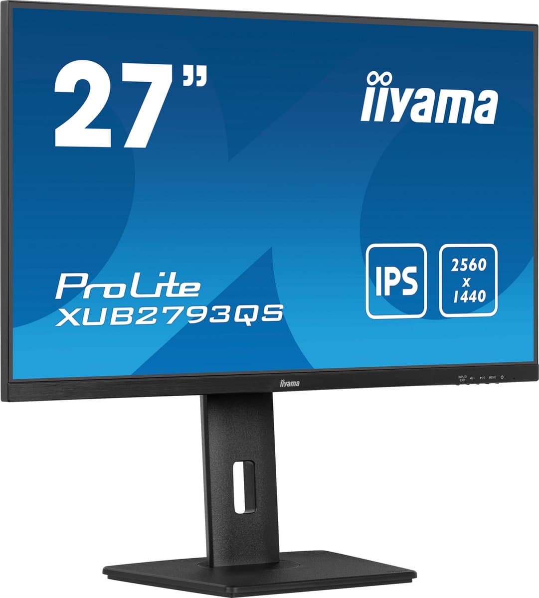 Iiyama ProLite XUB2793QS-B7 monitor, 68,6 cm QHD IPS-paneel met 150 mm in hoogte verstelbare standaard en 100 Hz verversingssnelheid, zwart — afbeelding 1
