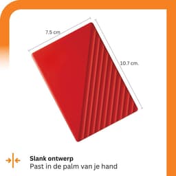DailySupplies® Harde Schijf Extern - Draagbare - 2TB Opslag - Rood — thumbnail 3