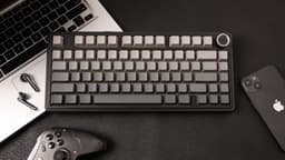 EPOMAKER x AULA F75 - Zwart/Grijs - Mechanisch Draadloos Toetsenbord - RGB - 75% - QWERTY - Gaming Keyboard - Leobog Reaper Switch — thumbnail 9