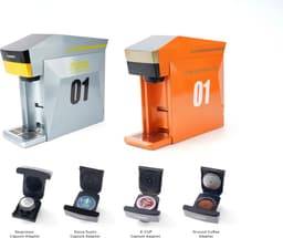 Capadeli 4 in 1 Multi Capsule Koffiemachine Compatibel met Nespresso, Dolce Gusto, K-Cup en Gemalen Koffie (Oranje) — thumbnail 3