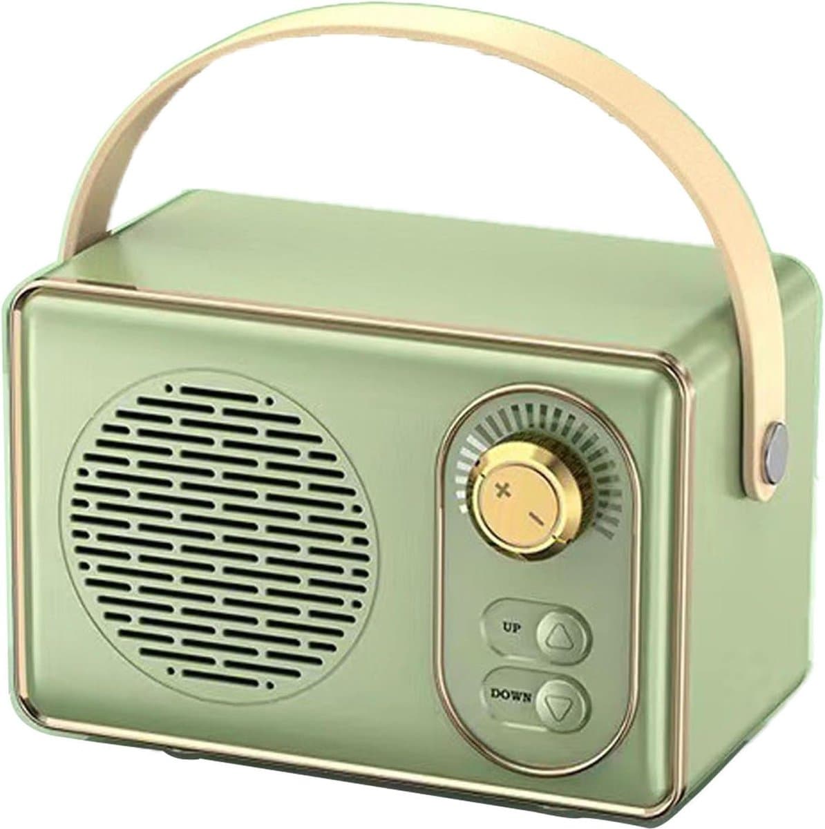 Hoogwaardige Retro Bluetooth speake - Bluetooth speaker - met Ultra Lange Batterijduur - Groente — afbeelding 1
