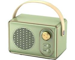 Hoogwaardige Retro Bluetooth speake - Bluetooth speaker - met Ultra Lange Batterijduur - Groente