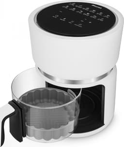 4SWISS ABB-G24 Pure Glass - Airfryer - Heteluchtfriteuse - 1200W - 3L - Touchscreen - Glazen bak - Wit — thumbnail 9