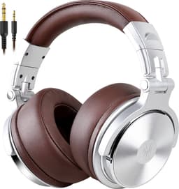 OneOdio Pro40 Silver-brown - Koptelefoon - ANC Bluetooth Headphone - Draadloze Over-Ear Koptelefoon - Active Noise Cancelling - Microfoon - Incl. Carry Case, USB & Aux Kabel - 40 Uur Afspeeltijd — thumbnail 1