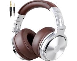 OneOdio Pro40 Silver-brown - Koptelefoon - ANC Bluetooth Headphone - Draadloze Over-Ear Koptelefoon - Active Noise Cancelling - Microfoon - Incl. Carry Case, USB & Aux Kabel - 40 Uur Afspeeltijd