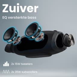 Auronic Boombox - Draadloze Speaker - Muziek box - AUX en SD-kaart Aansluiting - Zwart — thumbnail 2
