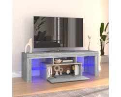 Moderne TV Kast met RGB LED Verlichting, 120 cm Breed Sonoma Grijs