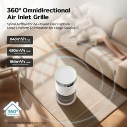DIMICO - Luchtreinigers tegen huisdierenallergie, haren, allergenen en geuren - Air purifier - HEPA filter - App en slaapmodus — thumbnail 2