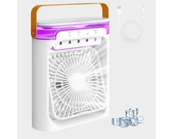 Florixa® Mobiele Airco Zonder Afvoer - Luchtkoeler - Aircooler - 3 Standen - Wit - 21cm x 26cm x 8cm