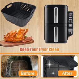 2 stuks extra hoge siliconen vormen voor SL300EU Ninja Double Stack verticale luchtfriteuse met 2 vakken, siliconen vormen voor airfryer sl300eu — thumbnail 5