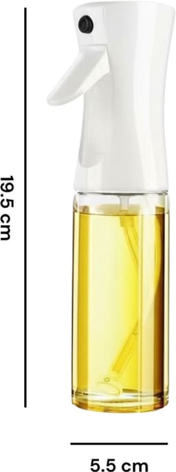 Flow Goods Olijfolie Sprayer – Wit – Olie Spray - Navulbaar Olie Glas – 200 ML – Cooking Spray - BBQ Accesoires – Airfryer — thumbnail 9