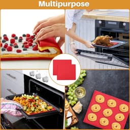 Siliconen bakmat voor cakedeeg - 30*40*0,8 cm - Bakmat voor Zwitserse rol - Deegmat - Ovenbakmat - Bakmat voor airfryer - Bakmat - Voor het uitrollen van deeg - Flexibel met opstaande randen - Kneedmat - Rechthoekige bakmat - Geschikt voor het bakken — thumbnail 4