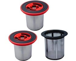 Vervangingsfilter 12040193 - geschikt voor Bosch voor Unlimited Series-7 draadloze stofzuiger BKS711XXL, BBS711W, wasbaar roestvrijstalen microfleece hoofdfilter - wasbaar RVS HEPA-filter