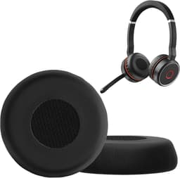 kwmobile 2x oorkussens geschikt voor Jabra Evolve 75 - Earpads voor koptelefoon in zwart — thumbnail 4
