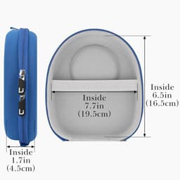Draagtas voor Hoofdtelefoon - Compatibel met JBL T600BTNC - Live 400BT - Tune 500BT - T450BT - E45BT - Beschermende Hard Reisbag - Opbergruimte voor Kabel en Oplader (Blauw) — thumbnail 2