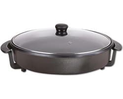 Nexvo® Partypan -Airfryer -Hapjespan - makkelijke schoon te maken - Diameter 32 cm - Zwart - 17cm x 40cm x 41cm