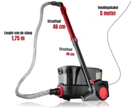 SVN® Tapijtreiniger machine - Tapijtreiniger - Tapijtreiniger apparaat - Zwart/Rood - ‎52cm x 28cm x 29cm — thumbnail 5