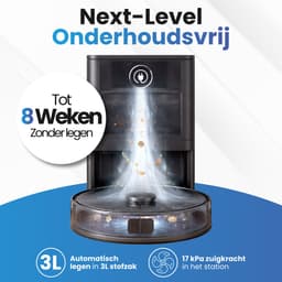 STEGA® RoboCleaner Max Robotstofzuiger met Leegstation en Dweilfunctie - LDS Lasernavigatie - Tot 150 min - APP — thumbnail 4