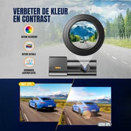 RONN® Dashcam voor Auto Voor en Achter - Dashcam - Zwart - ‎‎22cmx 14cmx 6cm; 500 g — thumbnail 3