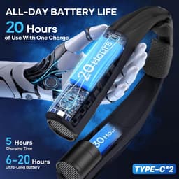 Draagbare Oplaadbare Nekventilator met 6 Snelheden en 360° Koeling — thumbnail 1