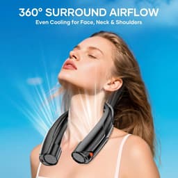 Draagbare Oplaadbare Nekventilator met 6 Snelheden en 360° Koeling — thumbnail 2
