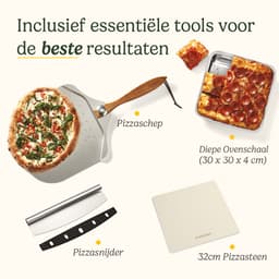 Cuisinart - Pizza Oven - Houtgestookte smaak in 5 minuten - Voor binnen - Complete pizza set - Inclusief pizzaschep, pizzasnijder, steen en diepe schaal - RVS — thumbnail 3