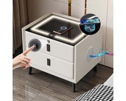 Modern Nachtkastje met Bluetooth Speaker en Draadloos Opladen