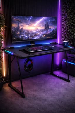 Ranqer - Nimbus - RGB gaming desk - with LED - Game Bureau - 100x60x75cm — thumbnail 3