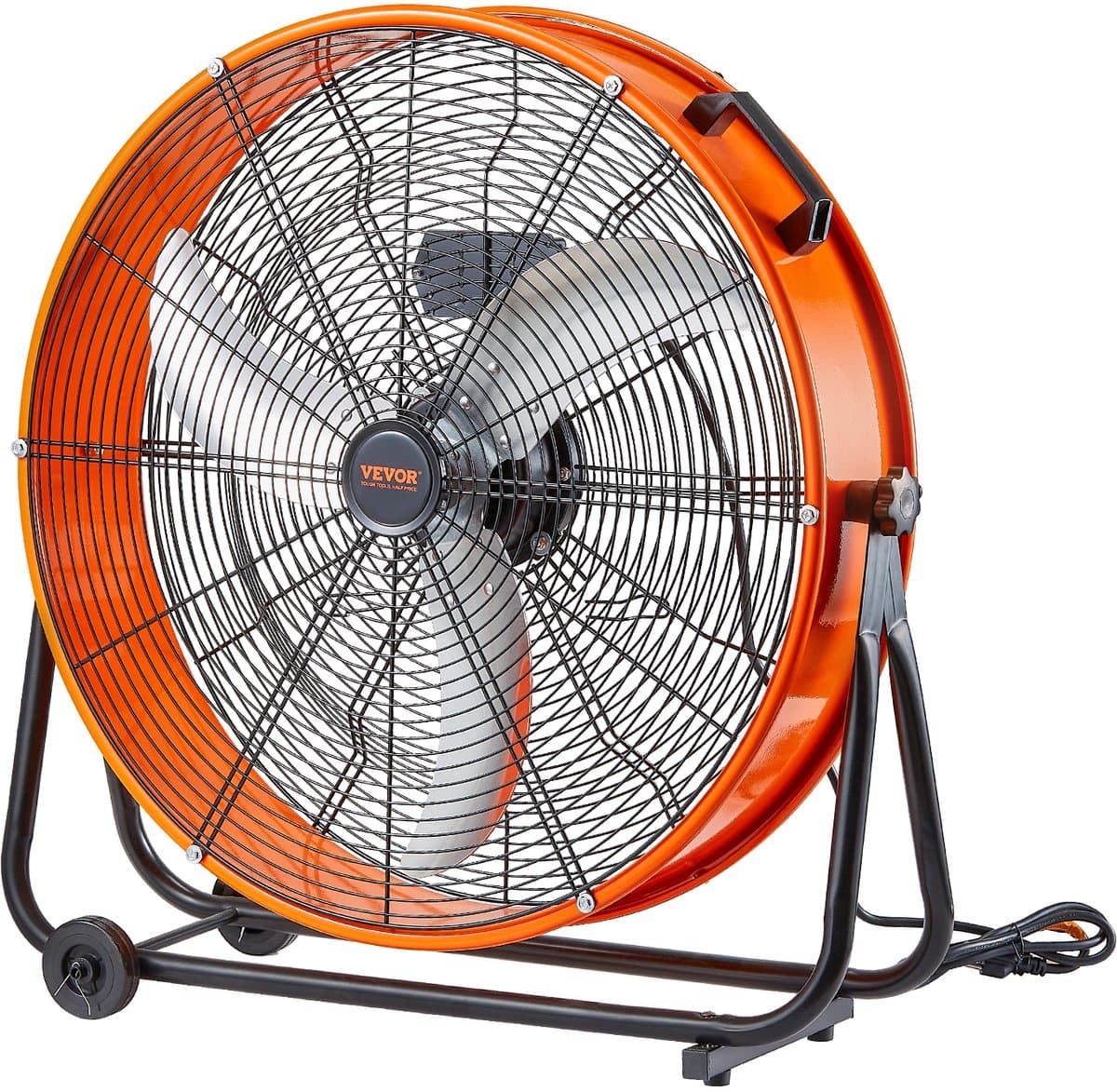 VEVOR Trommelventilator Vloerventilator Staande Ventilator 3 Snelheden 145W 78x71x32CM — afbeelding 1