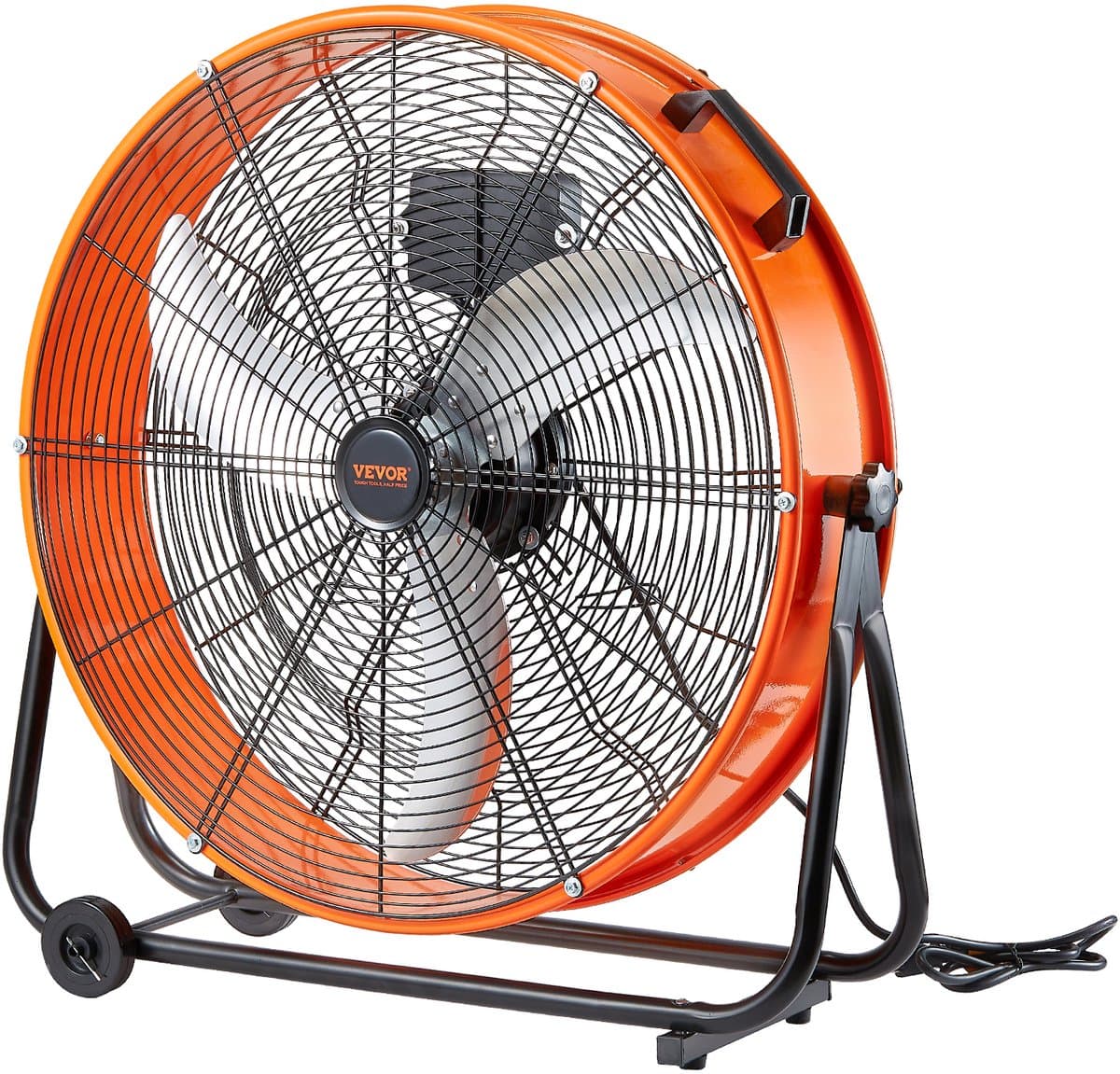 VEVOR Trommelventilator Vloerventilator Staande Ventilator 3 Snelheden 145W Incl. Timer — afbeelding 1