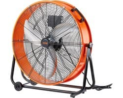 VEVOR Trommelventilator Vloerventilator Staande Ventilator 3 Snelheden 145W Incl. Timer