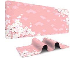 Gaming muismat - Antislip bureaumat - Muismat met kersenbloesem motief - Antislip rubberen mat - Grote muismat - Geschikt voor pc's, MacBooks en laptops