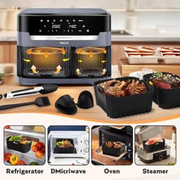 Airfryer-accessoires voor Tefal Dual Easy Fry XXL 11L (6,5L/4,5L), siliconen mal Airfryer-accessoires voor Tefal heteluchtfriteuse XXL — thumbnail 5