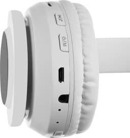 Draadloze Bluetooth-oortjes met een opvallend kattenoortjesdesign, stereo-koptelefoon met microfoon en verstelbare hoofdband, Geschikt voor desktops, laptops, tablets en smartphones. Kleur: Wit. — thumbnail 3