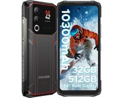 DOOGEE Blade20 Ultra - Smartphone - Telephone - 10300mAh /18W - 32GB RAM +512GB ROM - 6.6 inth +90Hz HD - T7250 octa core -Android 14 - IP68 - Rood