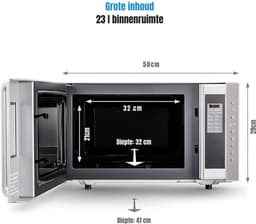 Aurixi® Heteluchtoven - Oven - Airfryer Oven - Zilver - 42cm x 49cm x 30cm — thumbnail 5