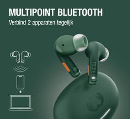 Fresh 'n Rebel Twins Fuse 2 - Draadloze oordopjes - Noise Cancelling oortjes met 36 uur speeltijd - Met Microfoon en App - Velvet Green + Flaming Orange — thumbnail 4