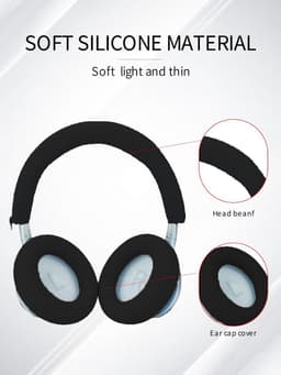 Siliconen Beschermhoes Set voor Over-Ear Koptelefoon met Noise Cancelling - Oor- en Hoofdband Cover — thumbnail 3