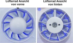Badkamerventilator 100 mm met Vochtsensor en Timer | Stille Wandventilator Wit — thumbnail 2