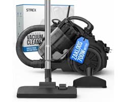 Strex Stofzuiger Zonder Zak - 700W Krachtige Zakloze Stofzuiger - HEPA Filter - 2.5L Stofreservoir - Extra Lang Snoer - Inclusief 4 Opzetstukken